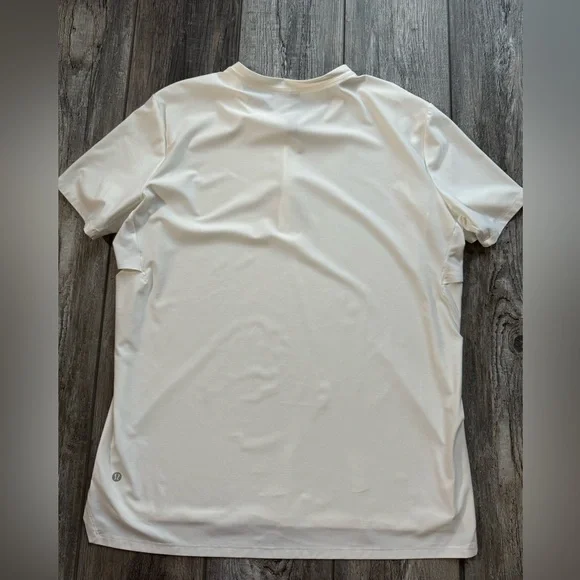 🍋 Lululemon Men’s White 3/4 Zip Up Short Sleeve White Shirt - L - Picture 3 of 11
